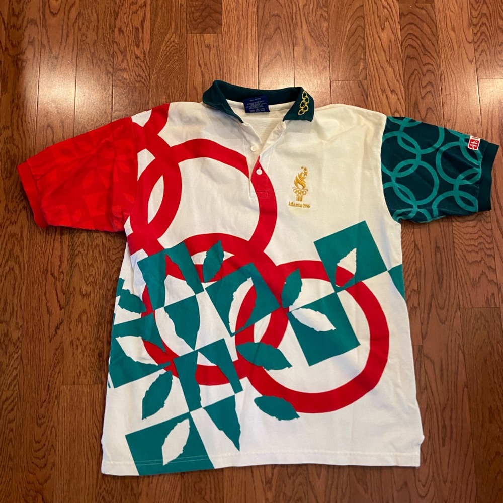 Vintage 1996 Atlanta Olympics Polo Shirt Hanes Men’s Large